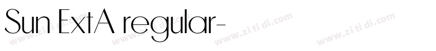 Sun ExtA regular字体转换 Sun ExtA regular字体转换